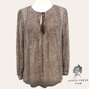 Joie 100% Silk Women’s Suzetta Peasant Blouse Size L